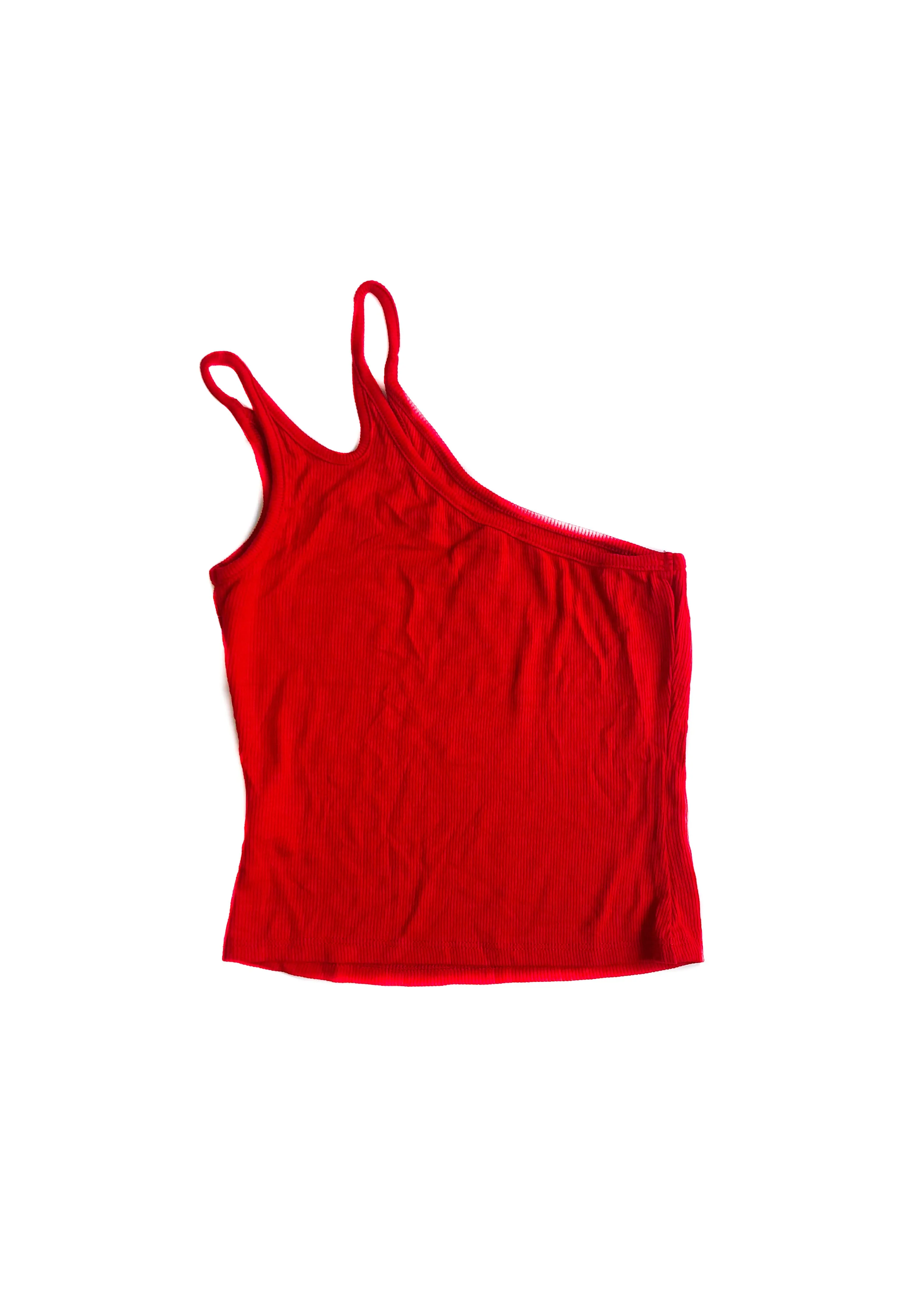 Ivy Asymmetrical Knit Top - Red