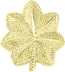 J65 Small Major Leaves Collar Insignia - Embossed (1" H)