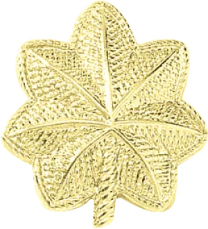 J65 Small Major Leaves Collar Insignia - Embossed (1" H)