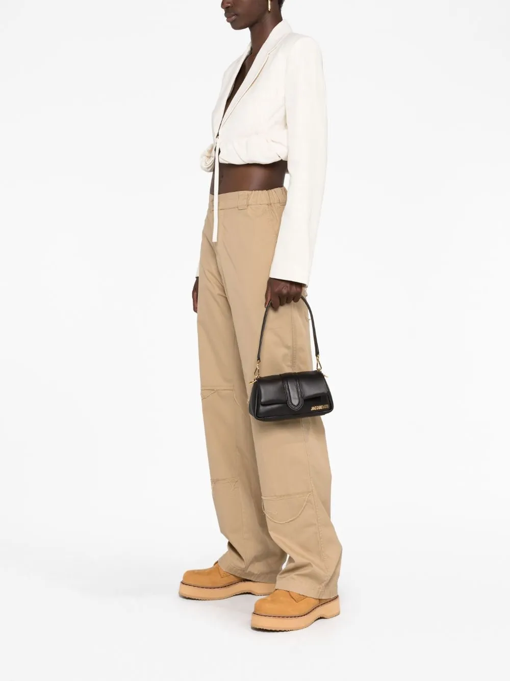 Jacquemus le petit bambimou läder axelväska