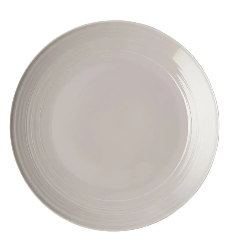 Jenna Clifford Embossed Lines Dinner Plate 27cm Light Grey