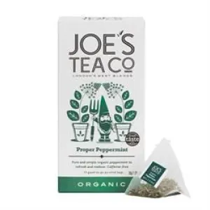 Joes Tea Company | Proper Peppermint - 15 biodegradable pyramid bags | 15bag
