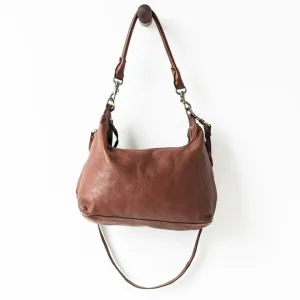JUJU & CO Small Leather Slouchy - Cognac