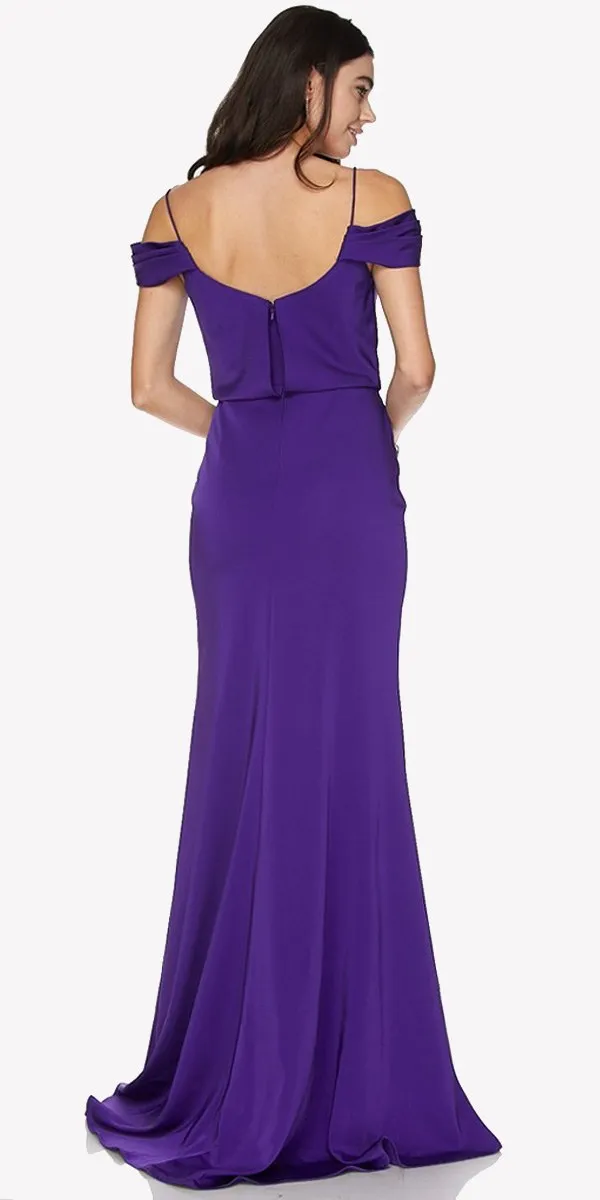 Juliet 641 Off Shoulder Long Dress Spaghetti Strap