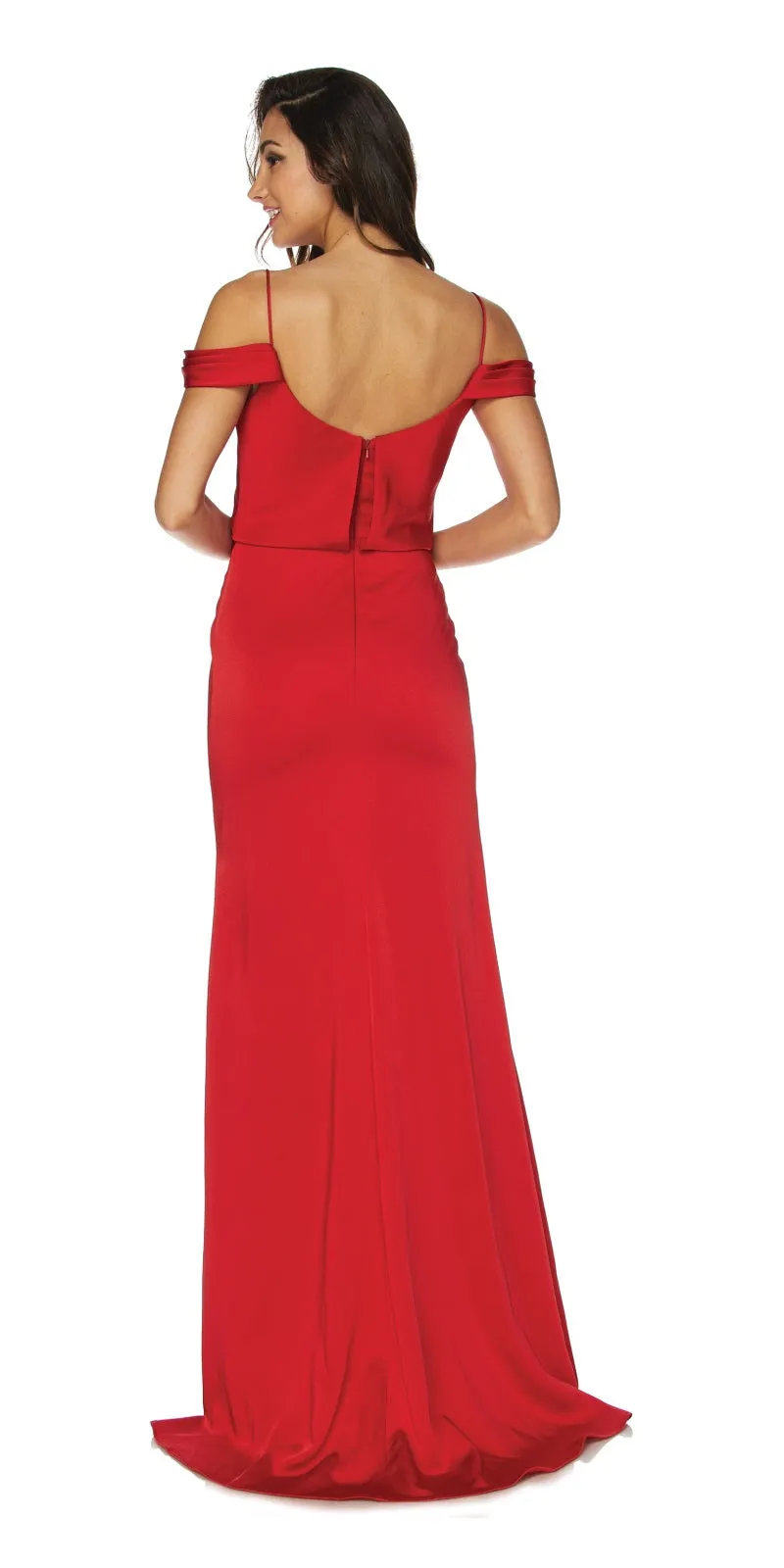 Juliet 641 Off Shoulder Long Dress Spaghetti Strap