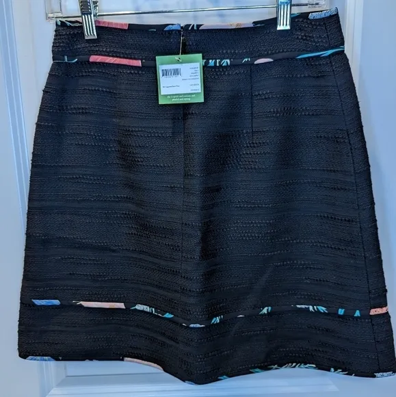 KATE Spade Black and Multicolor Tweed Mini Skirt Size 4 New