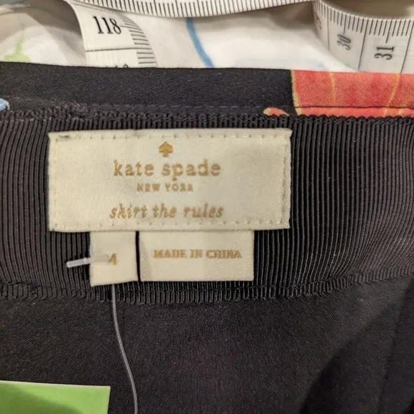 KATE Spade Black and Multicolor Tweed Mini Skirt Size 4 New