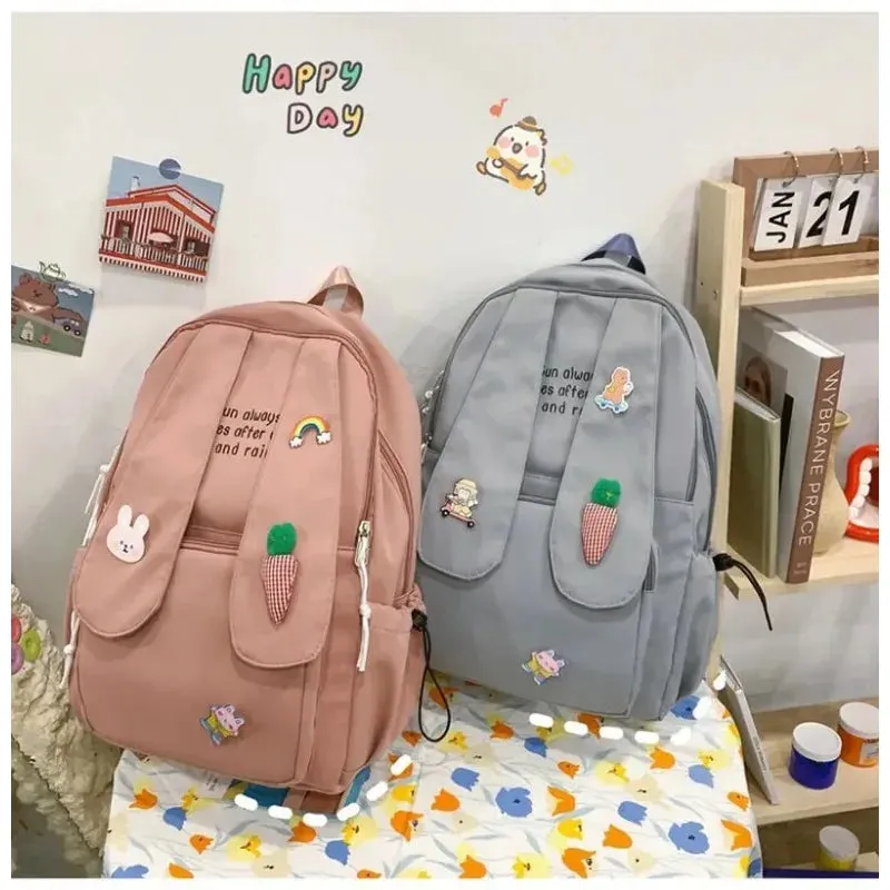 Kawaii Bunny Ear Backpack 🎒🐰 | Adorable Anime School Bag for Girls & Teens | Fun & Fashionable College Bookbag ✨