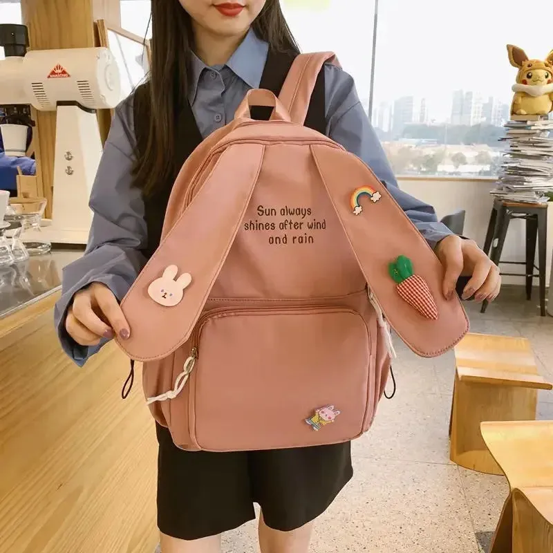 Kawaii Bunny Ear Backpack 🎒🐰 | Adorable Anime School Bag for Girls & Teens | Fun & Fashionable College Bookbag ✨