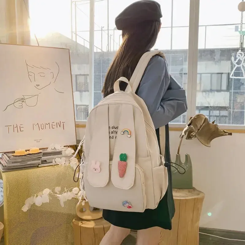 Kawaii Bunny Ear Backpack 🎒🐰 | Adorable Anime School Bag for Girls & Teens | Fun & Fashionable College Bookbag ✨