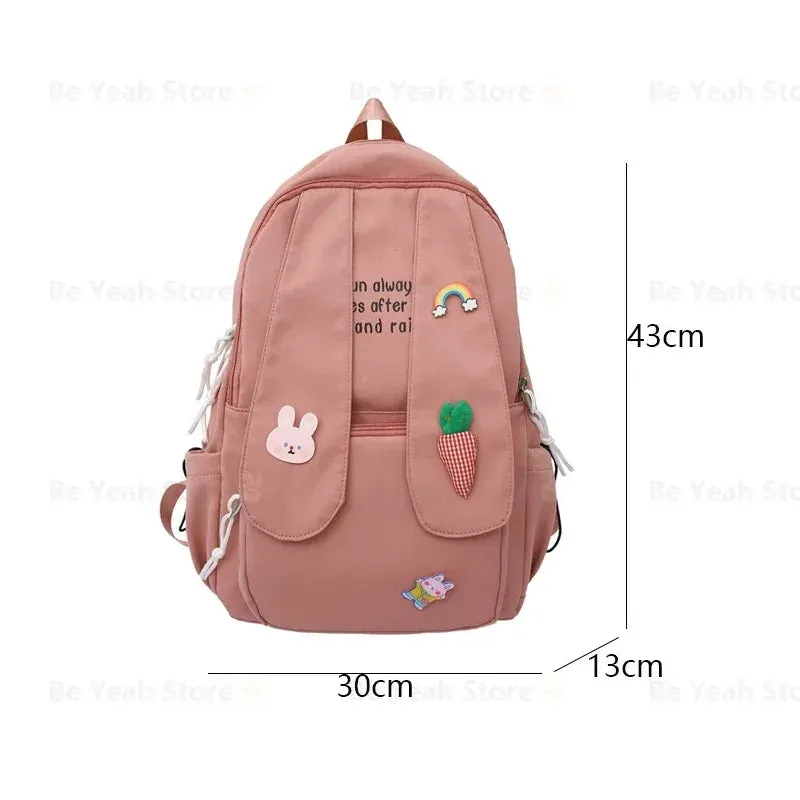Kawaii Bunny Ear Backpack 🎒🐰 | Adorable Anime School Bag for Girls & Teens | Fun & Fashionable College Bookbag ✨