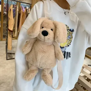 Kawaii Dog Plush Backpack 🎒🐶 - Adorable Cartoon Animal Bag for Girls & Kids! 🌟