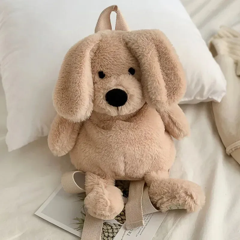 Kawaii Dog Plush Backpack 🎒🐶 - Adorable Cartoon Animal Bag for Girls & Kids! 🌟