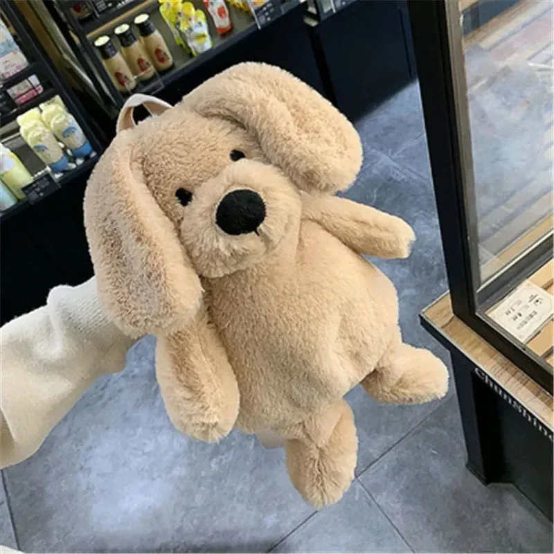 Kawaii Dog Plush Backpack 🎒🐶 - Adorable Cartoon Animal Bag for Girls & Kids! 🌟