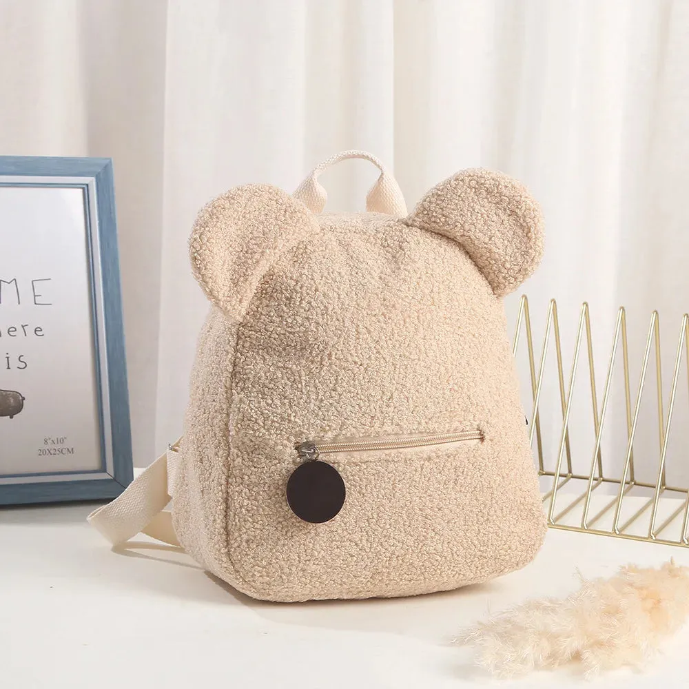Kawaii Personalized Teddy Bear Backpack 🎒✨ Custom Name Plush Rucksack for Kids & Women 🌈 Cute Travel Bag!