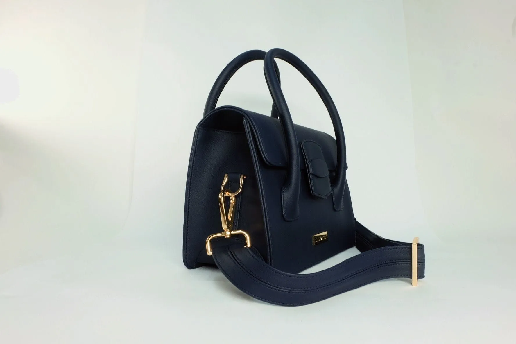 Kensington Cactus Leather Vegan Bag | Navy