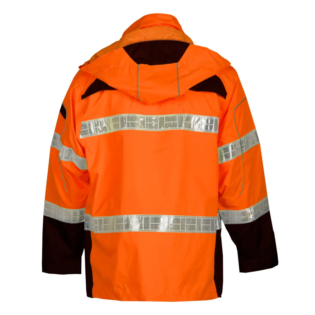 Kishigo Black Series Rainwear Jacket, Type R Class 3
