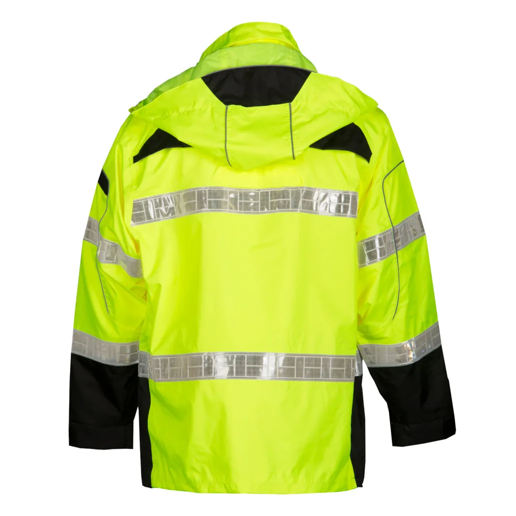 Kishigo Black Series Rainwear Jacket, Type R Class 3