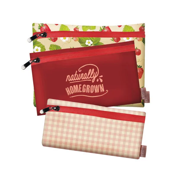 Krumbs Kitchen Farmhouse Fresh Zips Reuseable Storage Bags - 3-Pack