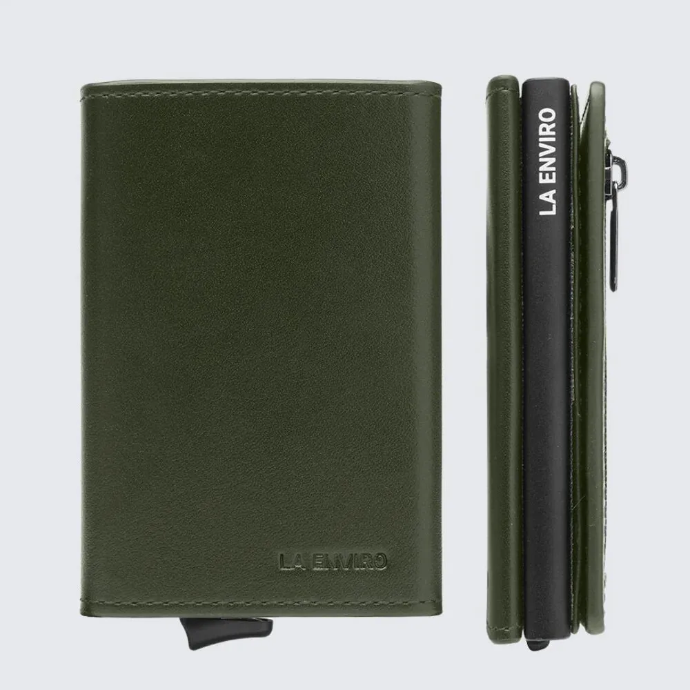 La Enviro Leura 2.0 Unisex Vegan Leather Wallet Green