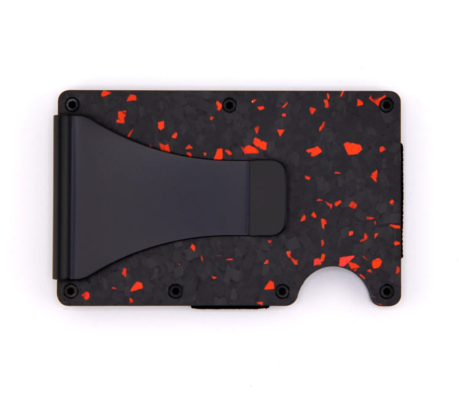 Lava Red Forged Carbon Wallet