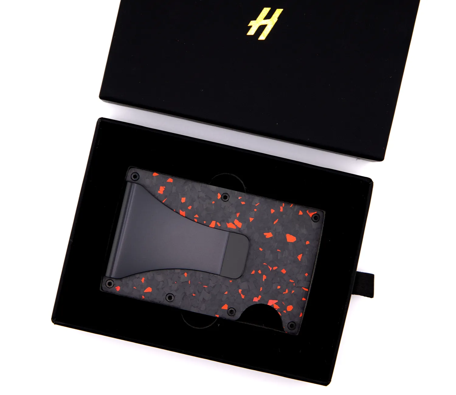 Lava Red Forged Carbon Wallet