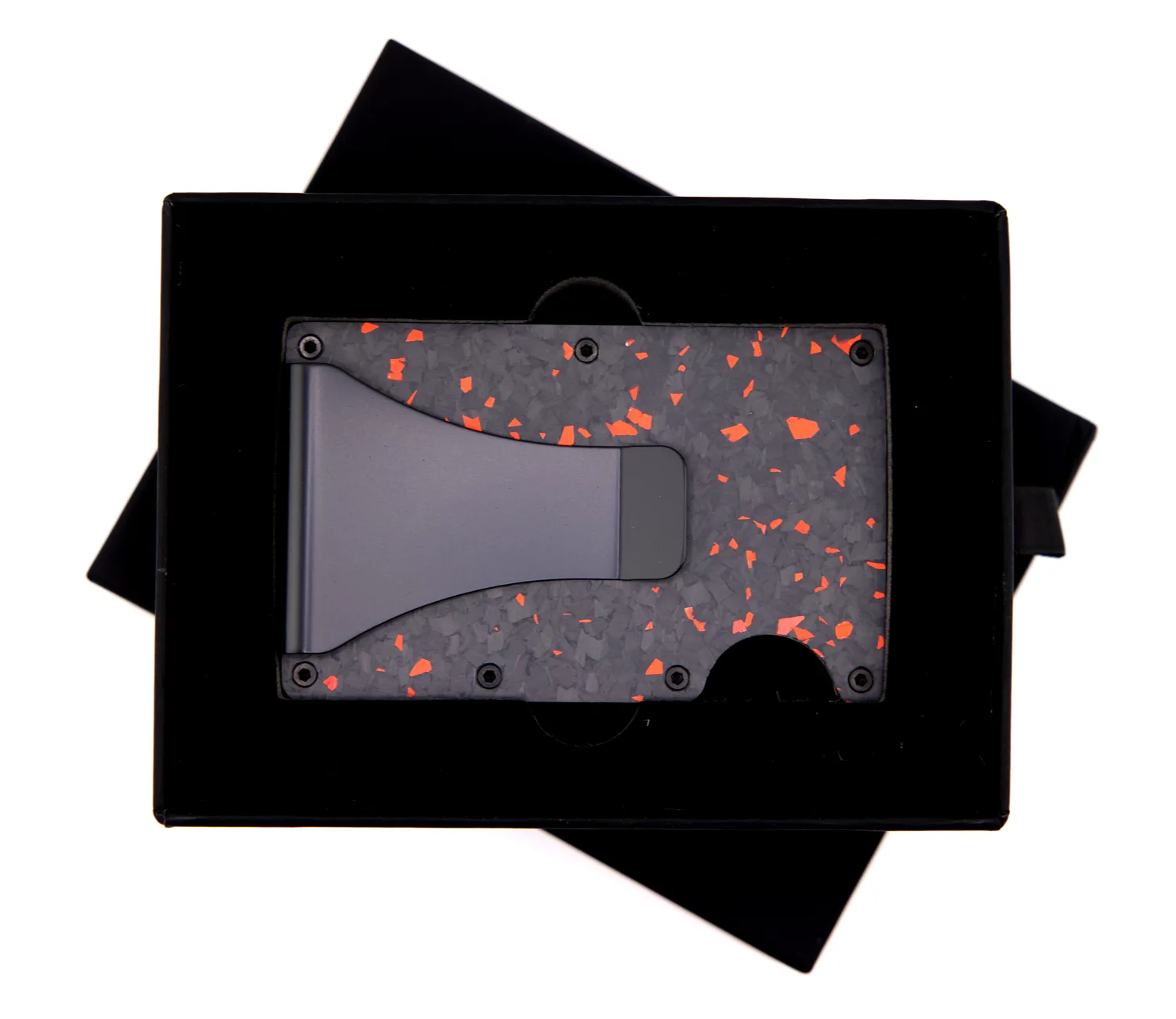 Lava Red Forged Carbon Wallet