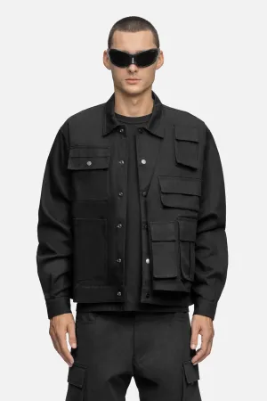 LAYERED UTILITY SHIRT BLACK