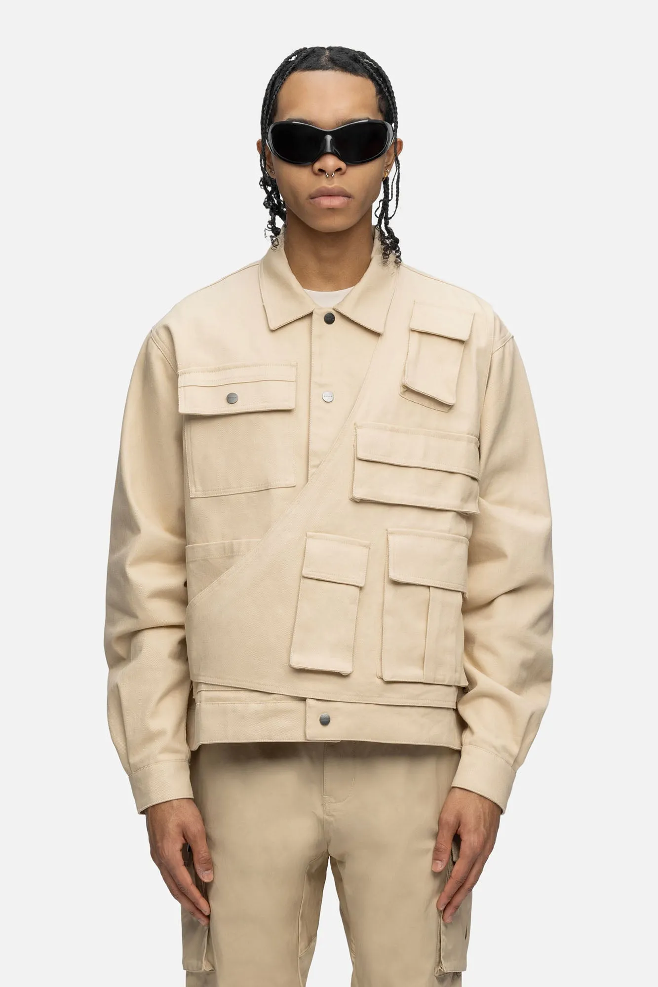 LAYERED UTILITY SHIRT EARTH