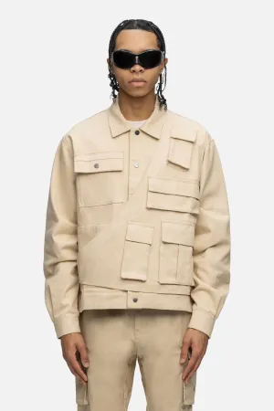 LAYERED UTILITY SHIRT EARTH