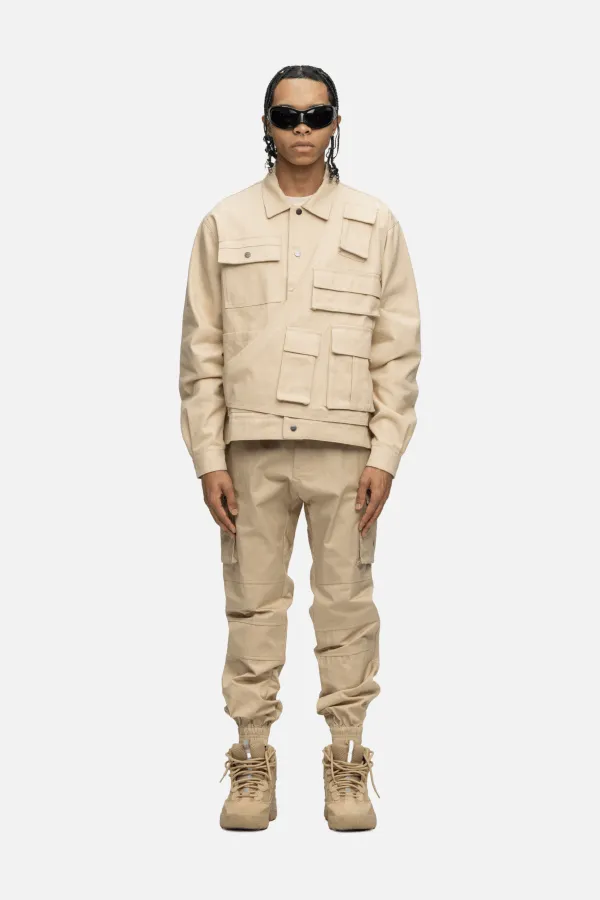 LAYERED UTILITY SHIRT EARTH