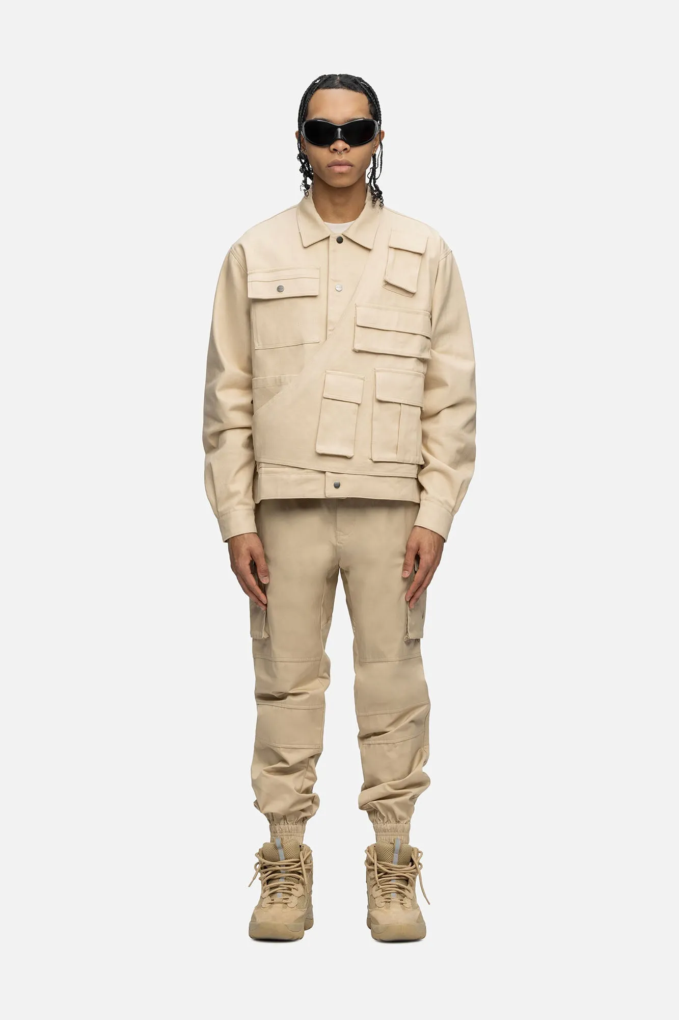 LAYERED UTILITY SHIRT EARTH