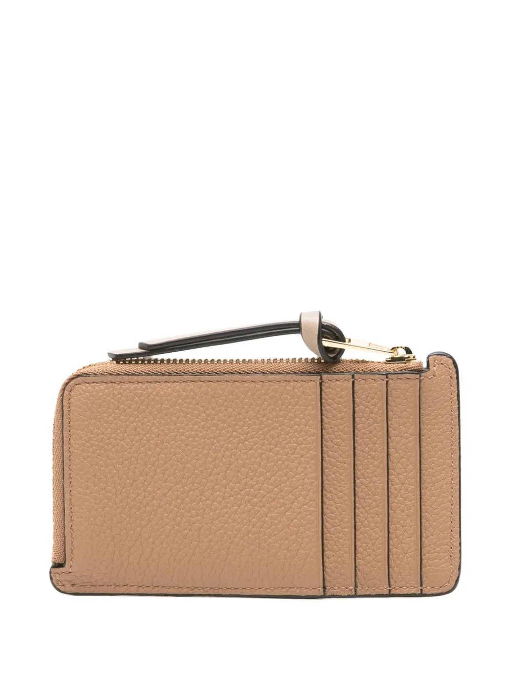 Leather zipped card case