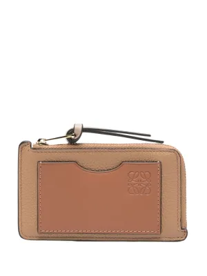 Leather zipped card case