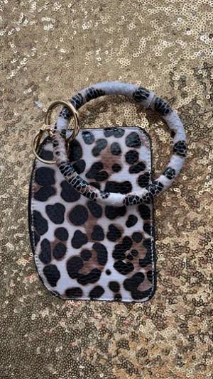 Leopard Card Holder Keychain