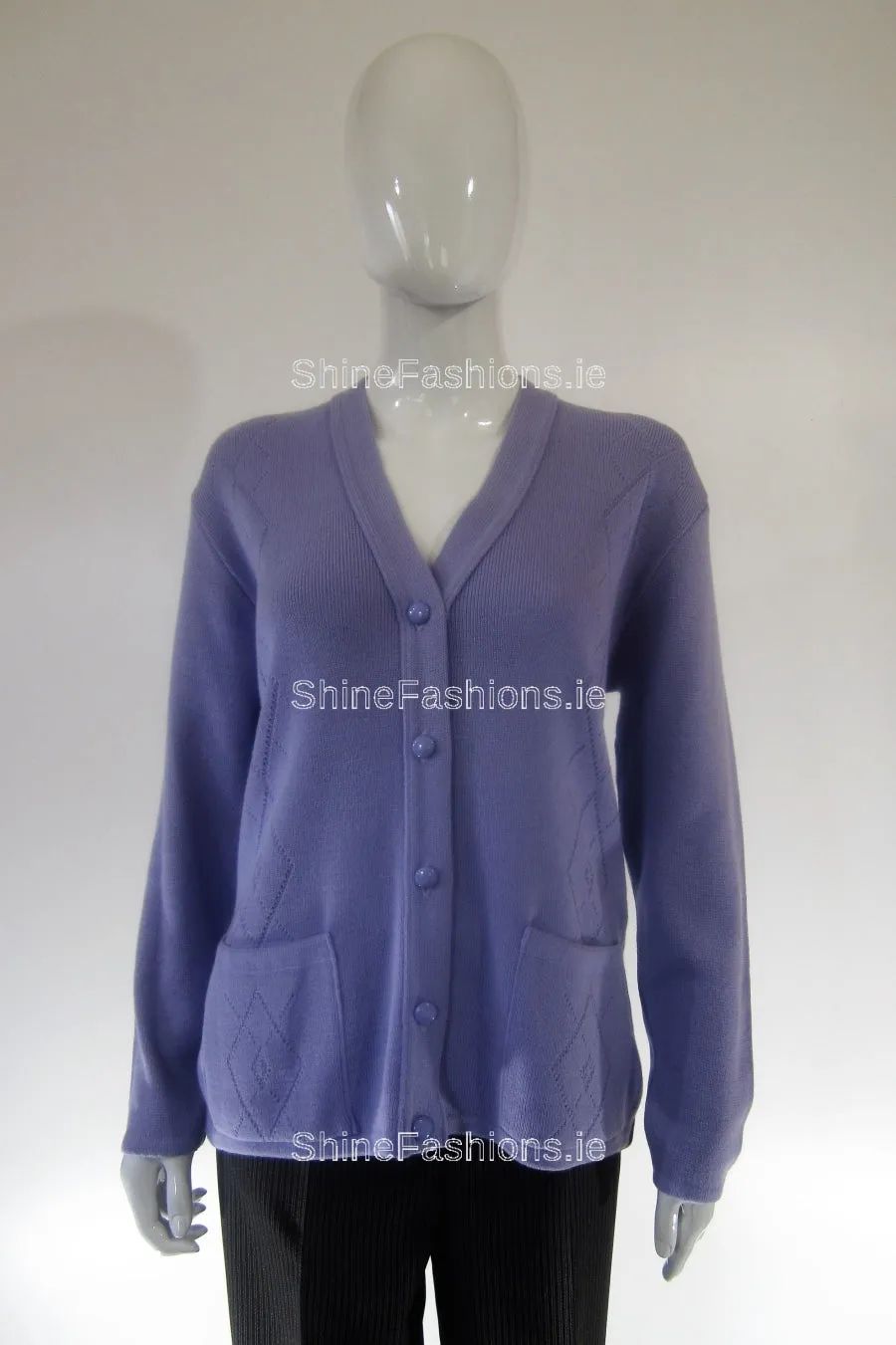 Lilac Two Pocket Cardigan