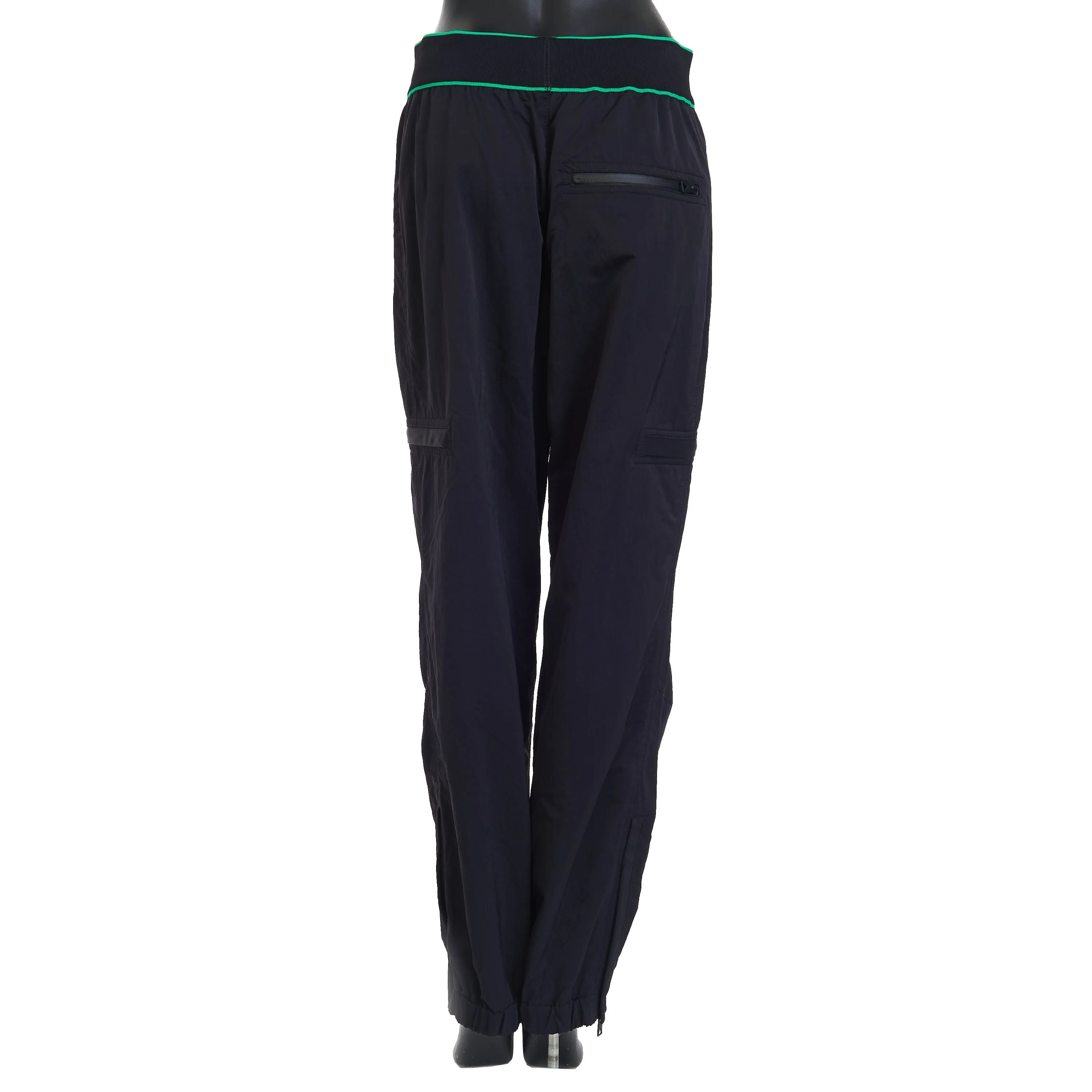 Logo Detailed Joggers Pants In Black Tech Nylon