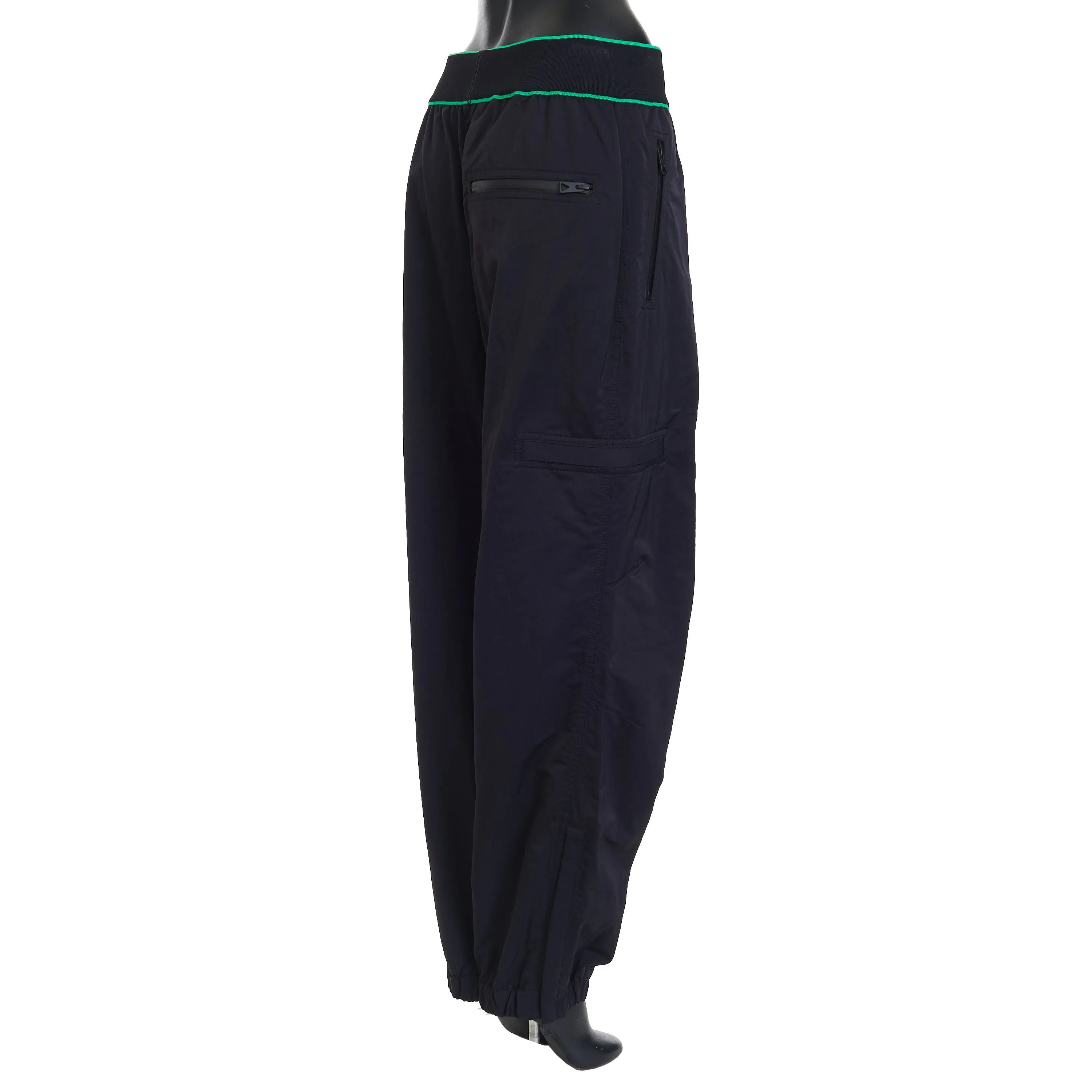 Logo Detailed Joggers Pants In Black Tech Nylon