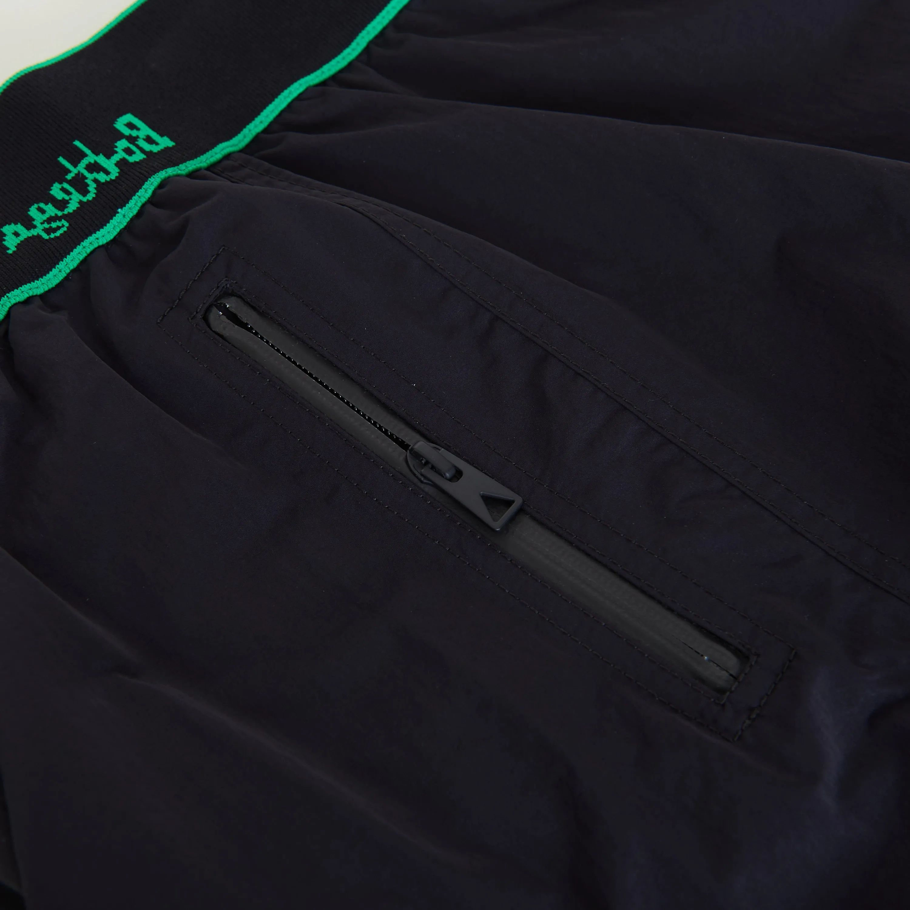 Logo Detailed Joggers Pants In Black Tech Nylon