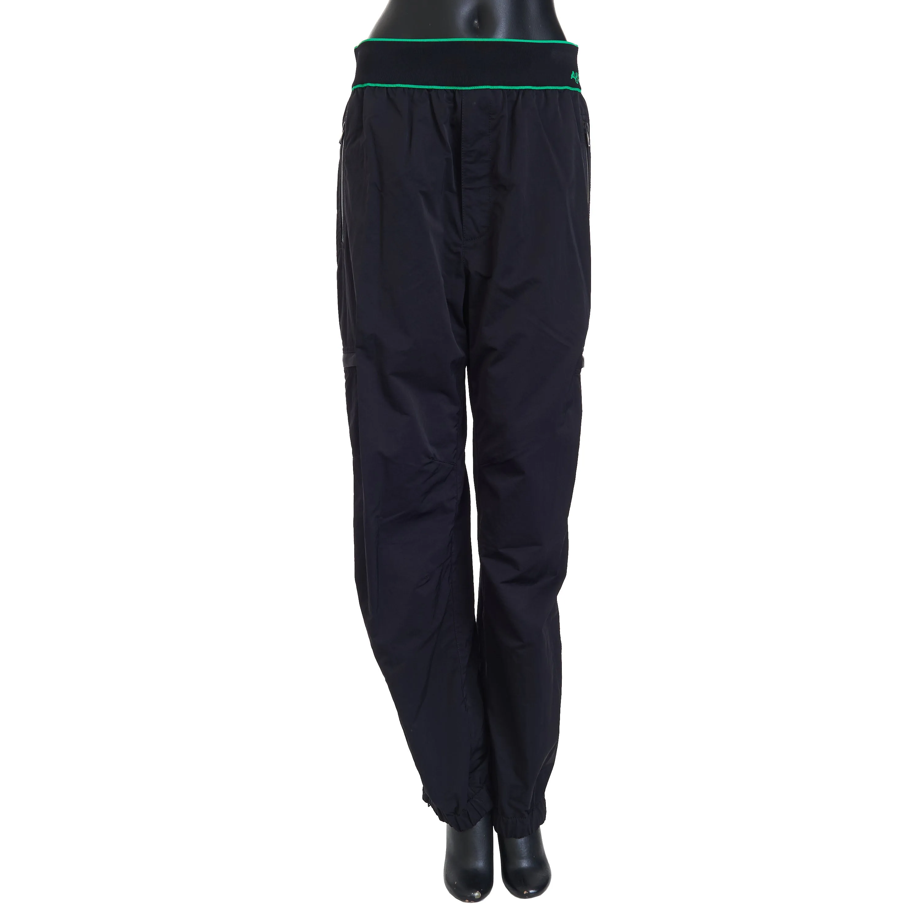 Logo Detailed Joggers Pants In Black Tech Nylon