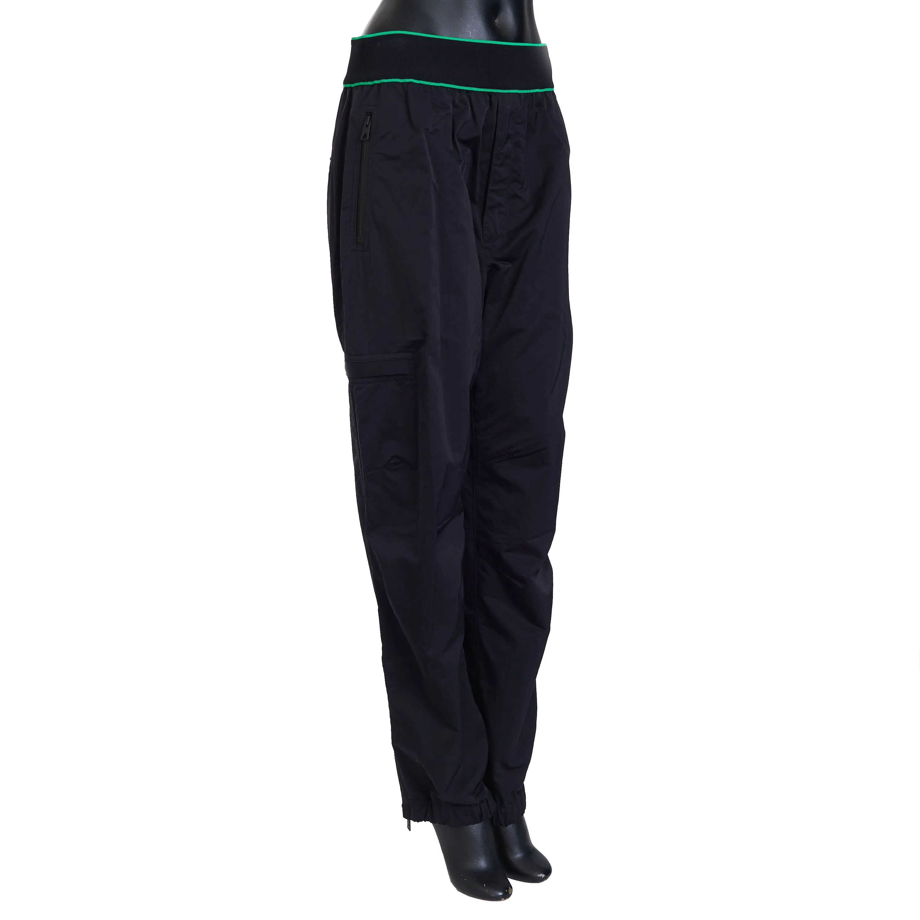 Logo Detailed Joggers Pants In Black Tech Nylon