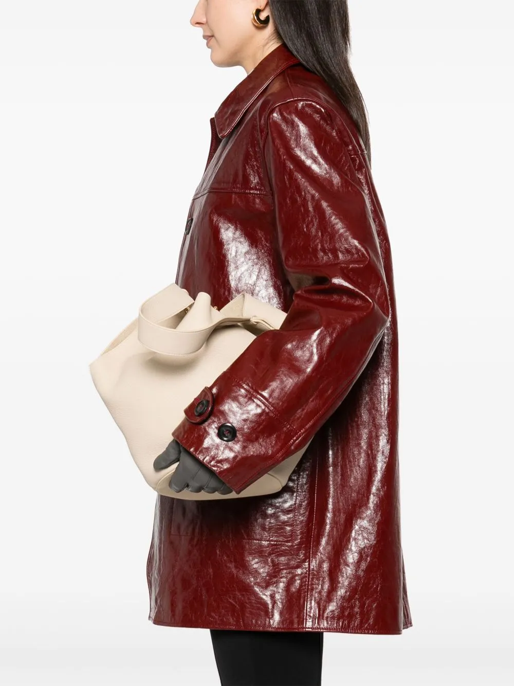 Lotus small leather tote