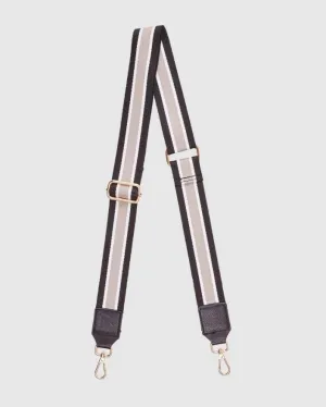 LOUENHIDE Gilly Guitar Strap - Stripe Black/Grey