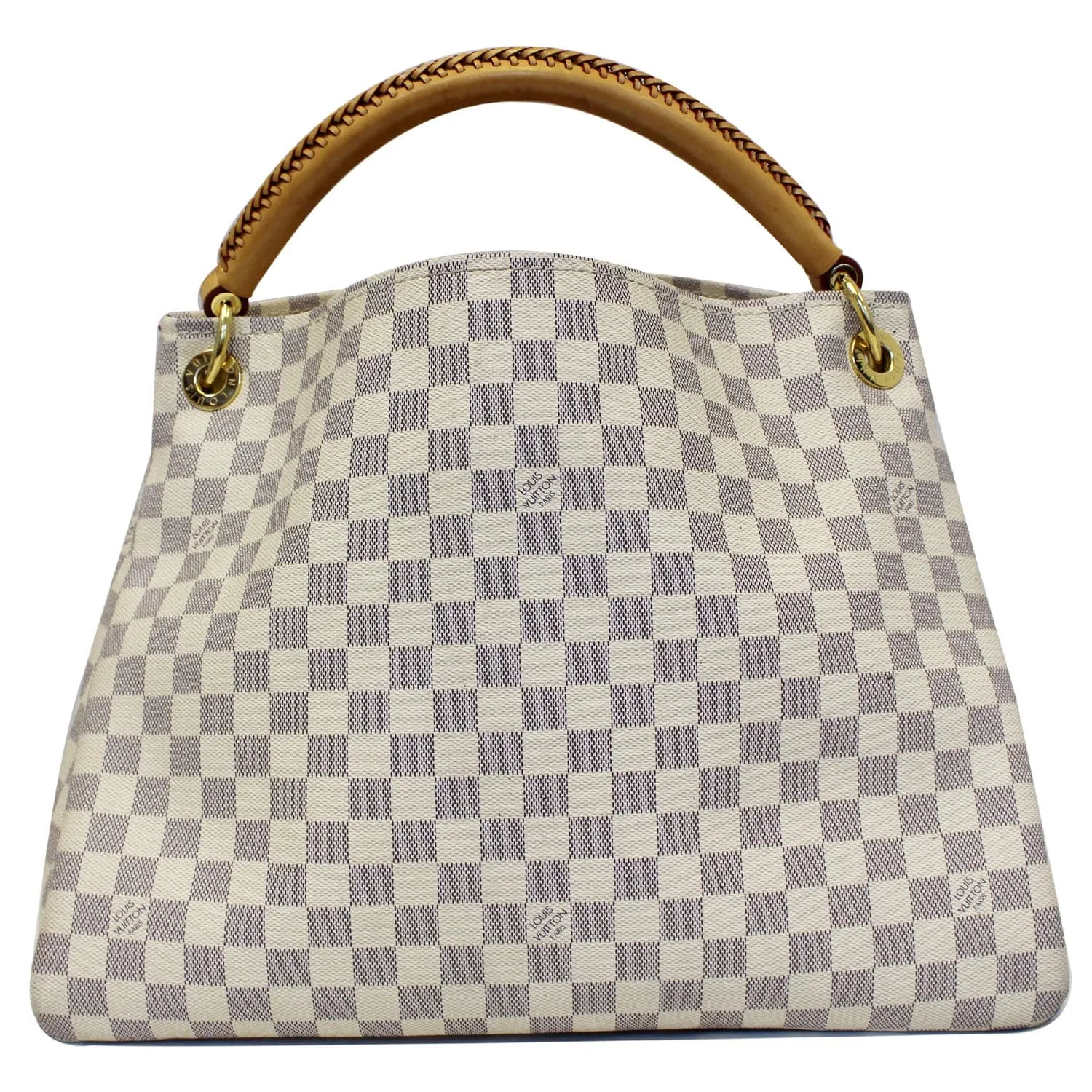 LOUIS VUITTON Artsy MM Damier Azur Shoulder Bag White