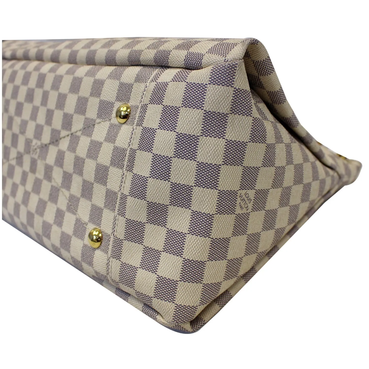 LOUIS VUITTON Artsy MM Damier Azur Shoulder Bag White