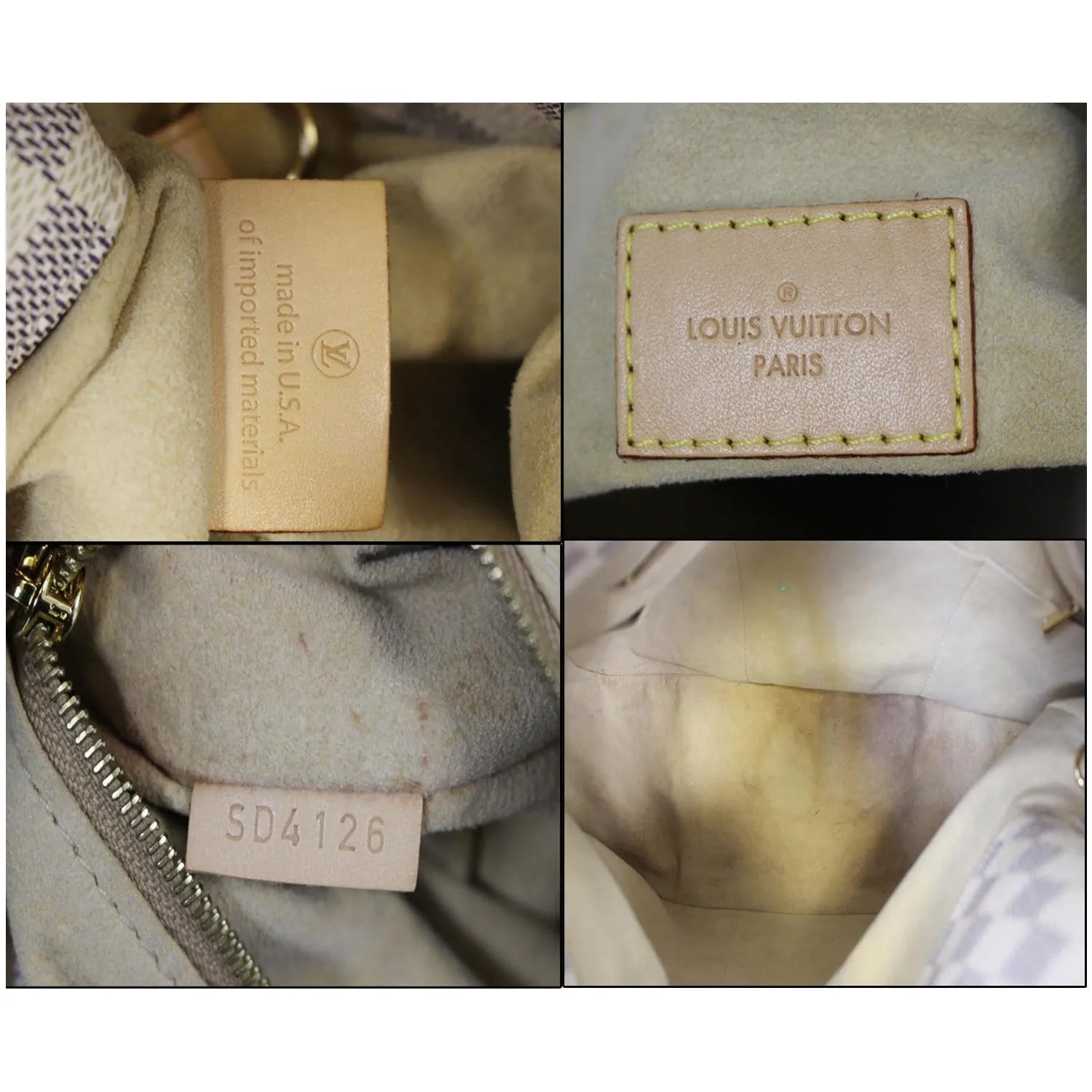 LOUIS VUITTON Artsy MM Damier Azur Shoulder Bag White