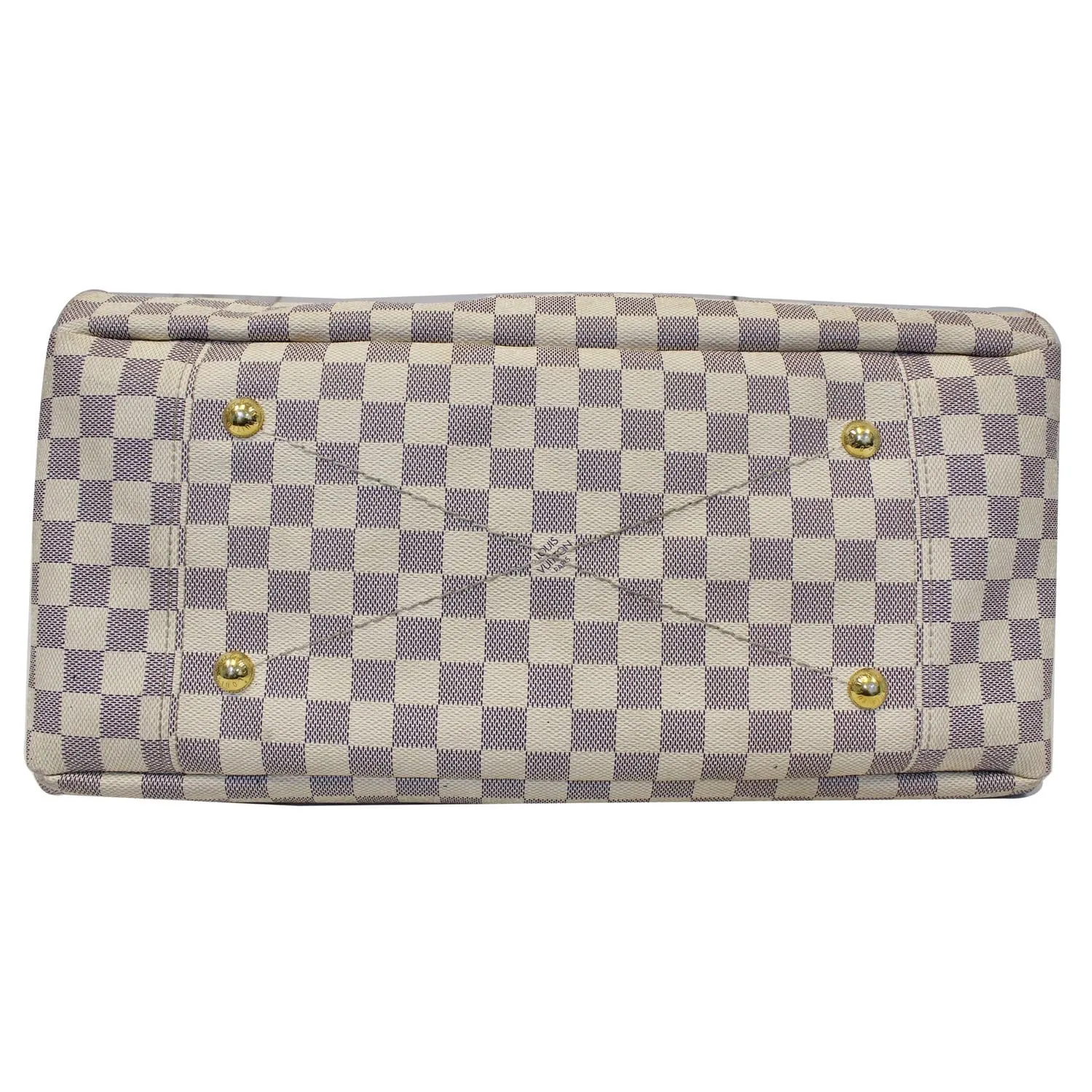 LOUIS VUITTON Artsy MM Damier Azur Shoulder Bag White