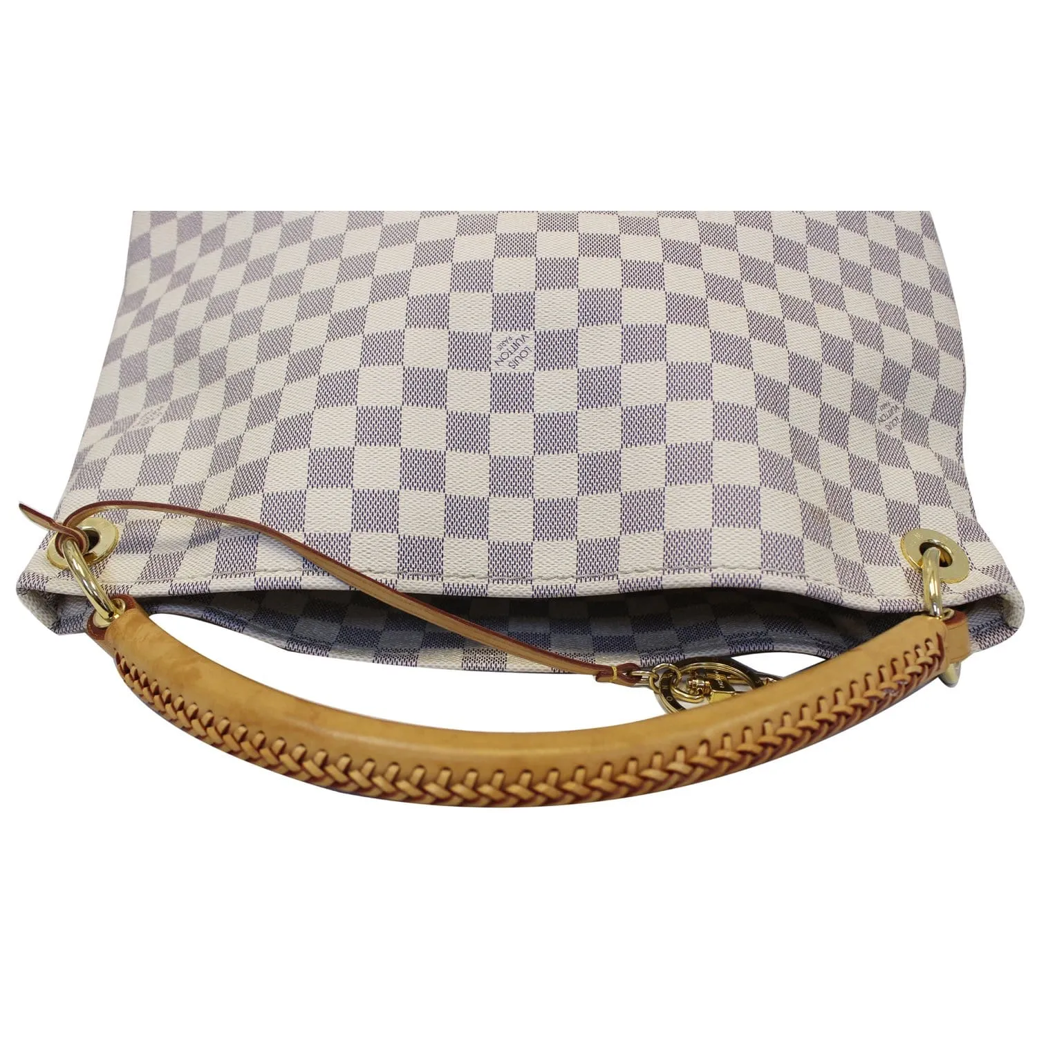 LOUIS VUITTON Artsy MM Damier Azur Shoulder Bag White