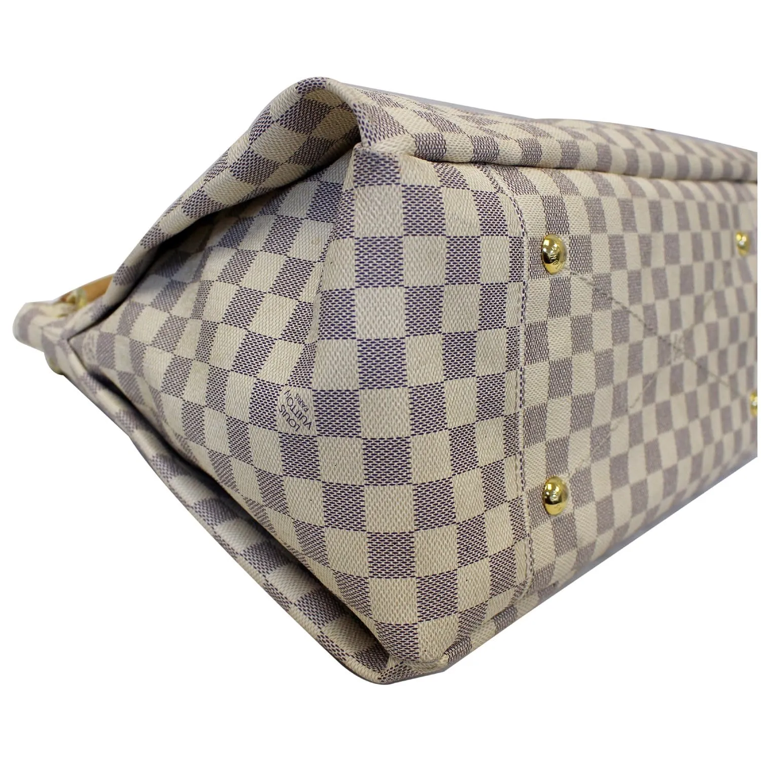 LOUIS VUITTON Artsy MM Damier Azur Shoulder Bag White