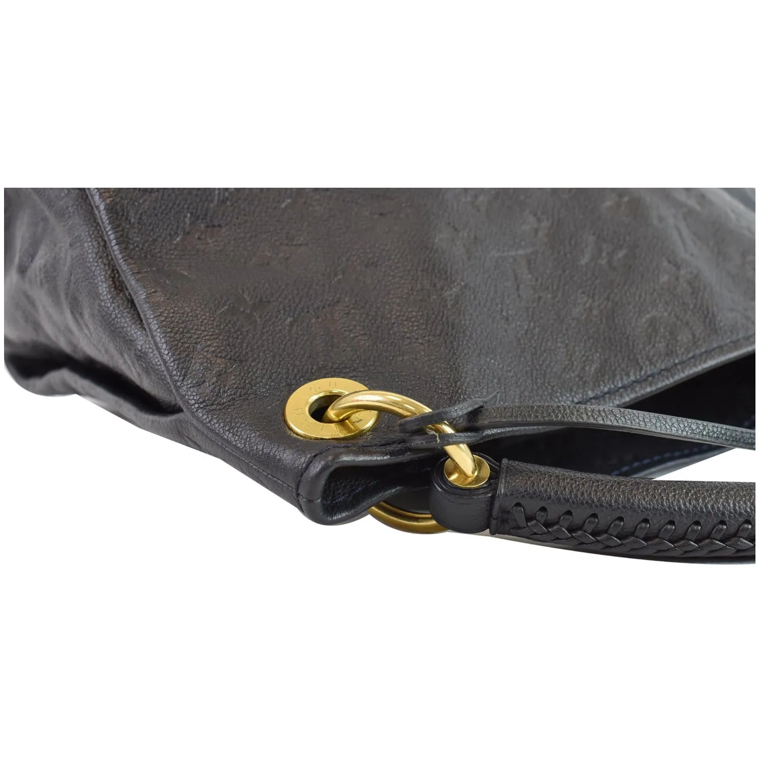 LOUIS VUITTON Artsy MM Empreinte Leather Shoulder Bag Navy
